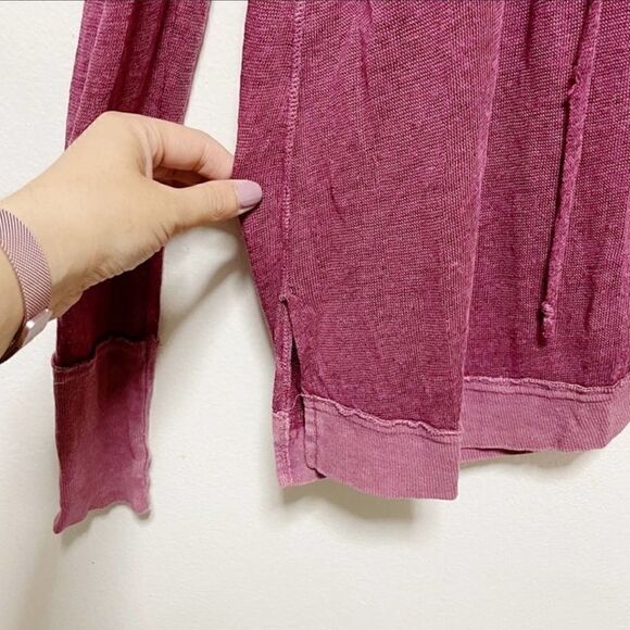 We the Free- Free People- Purple Affogato Hacci Linen Blend Tunic Popover, Small - Picture 7 of 14